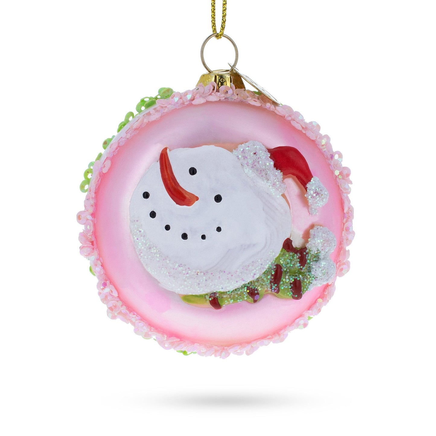 Delicious Macarons Blown Glass Christmas Ornament