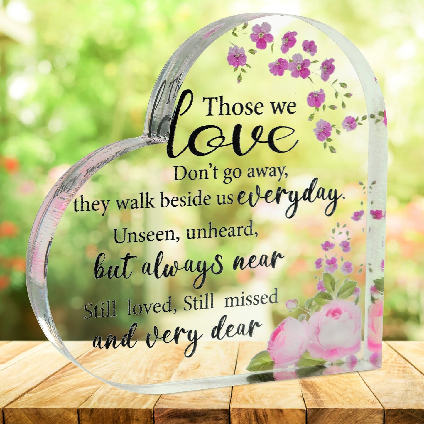 Acrylic Memorial Heart - Those We Love