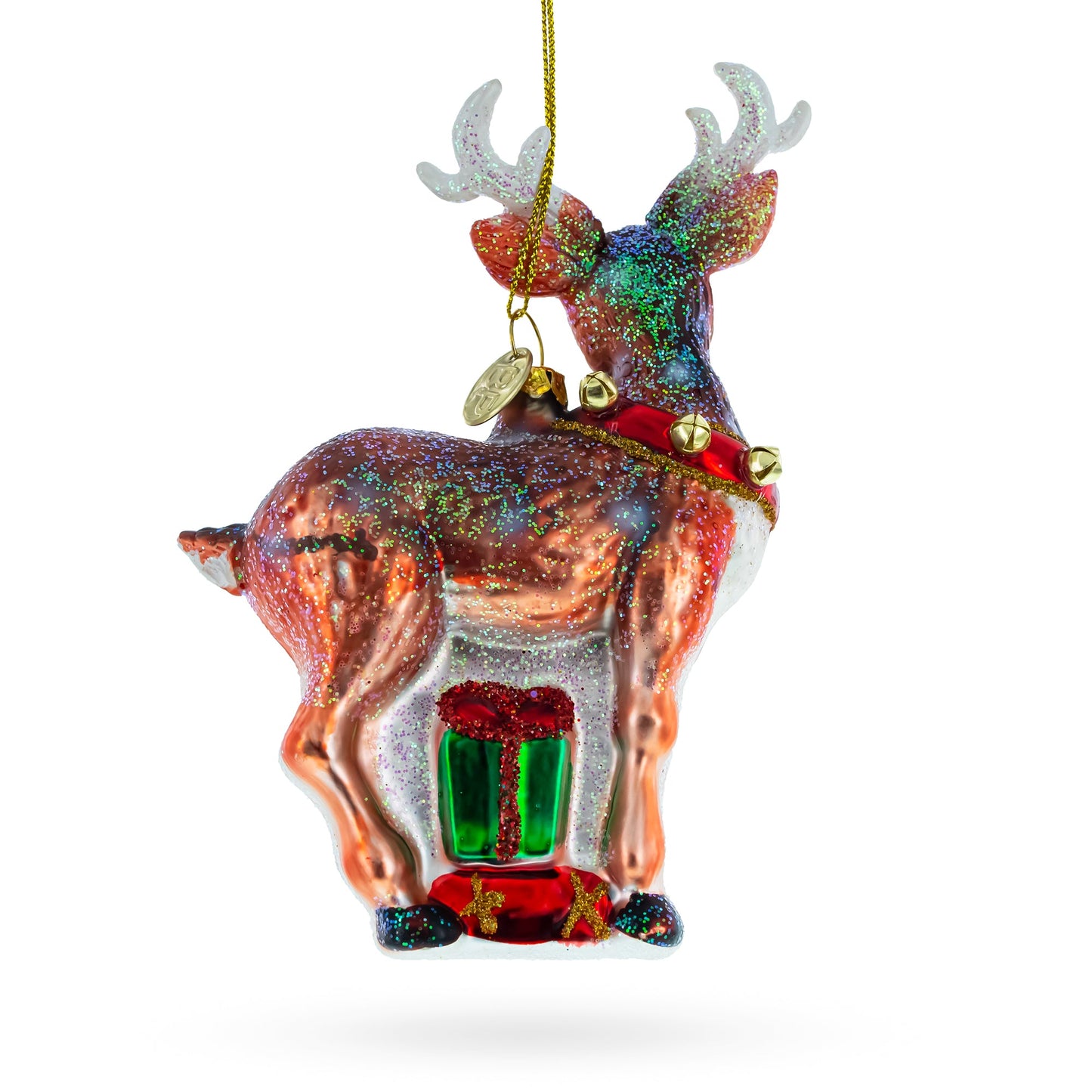 Fawn Baby Deer Blown Glass Christmas Ornament