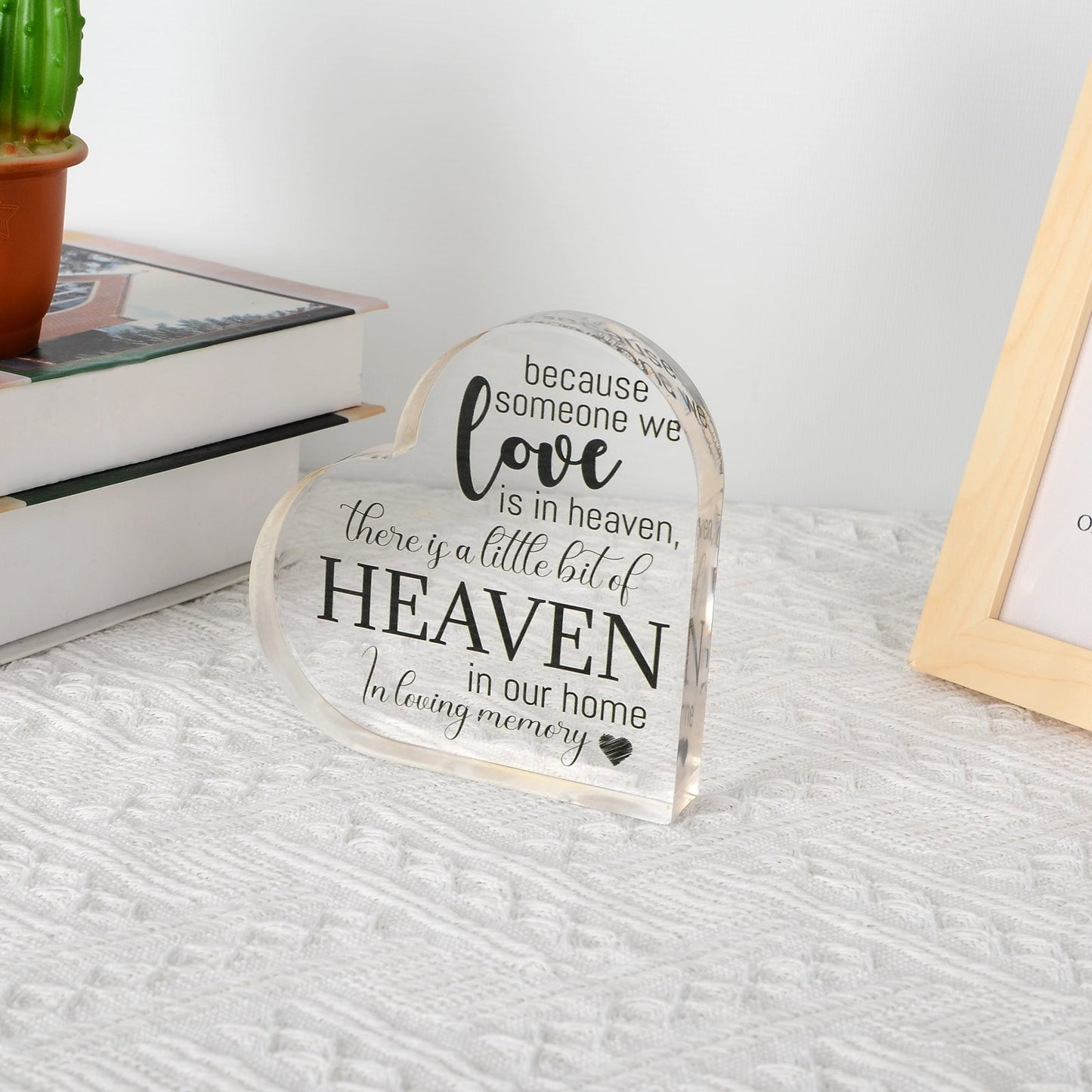 Acrylic Memorial Heart - Heaven In Our Home