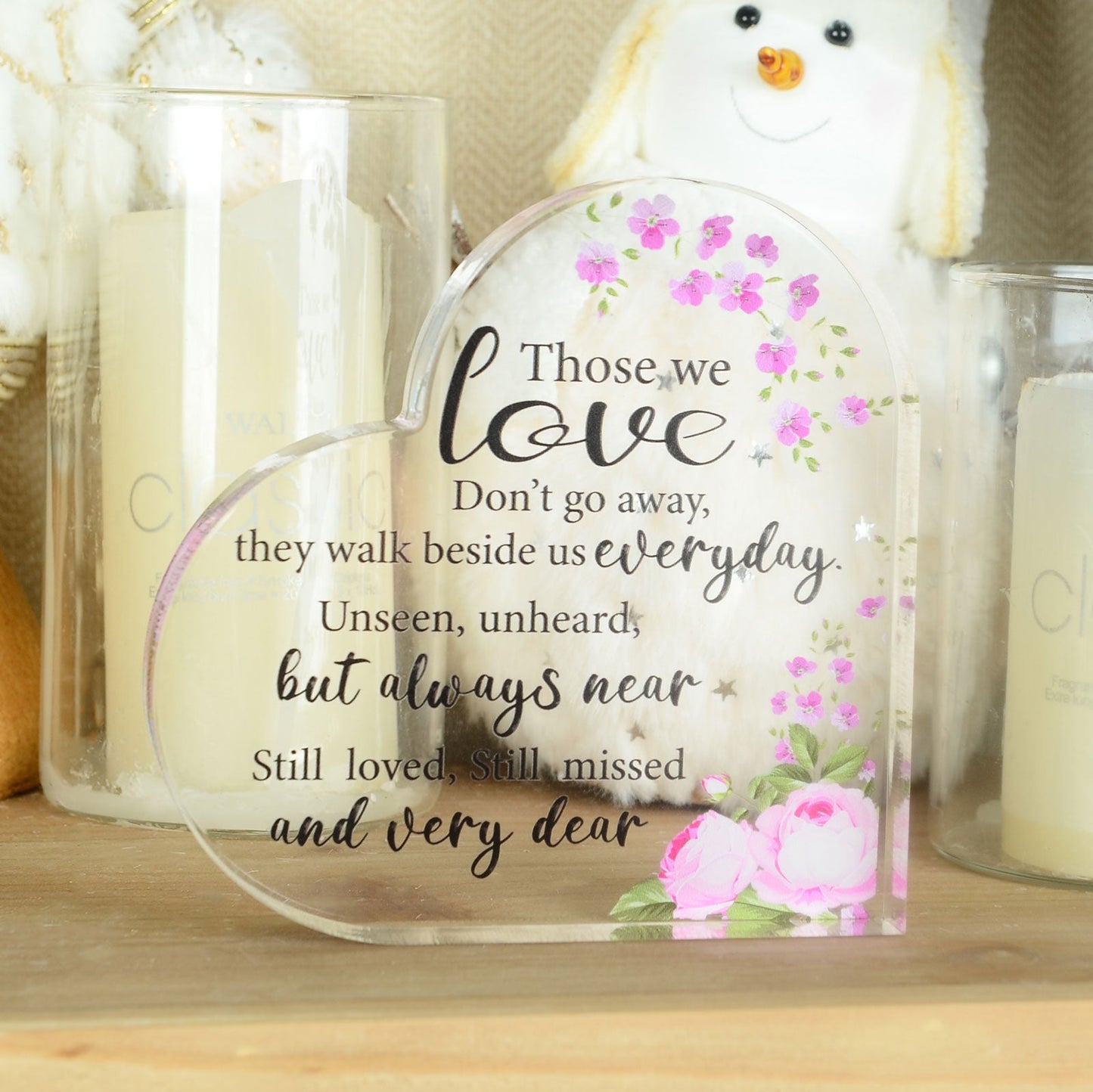 Acrylic Memorial Heart - Those We Love