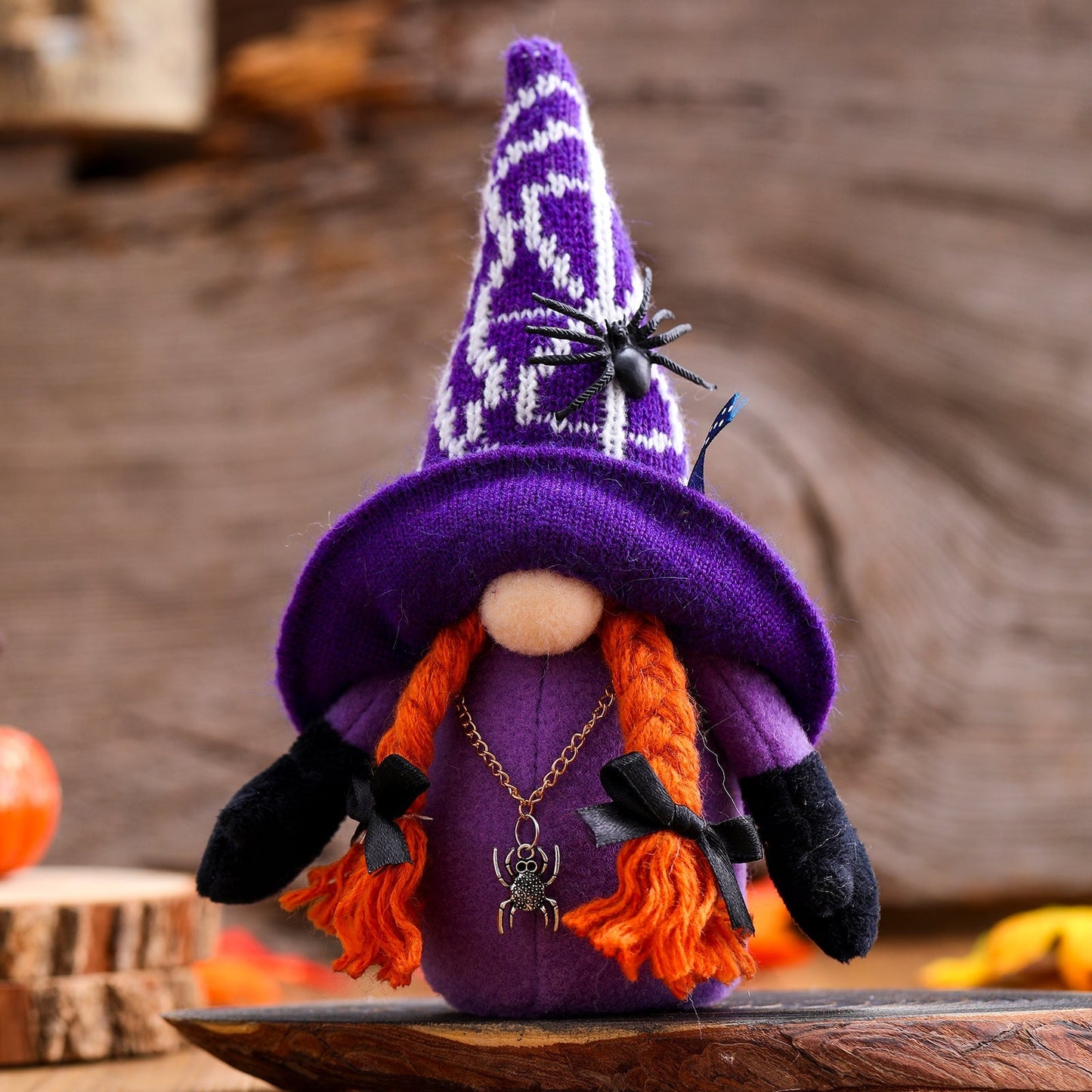 Spooky Spider Gnome Set, Spooky Halloween Decoration