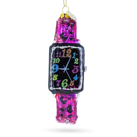 Trendy Fashion Watch Blown Glass Christmas Ornament