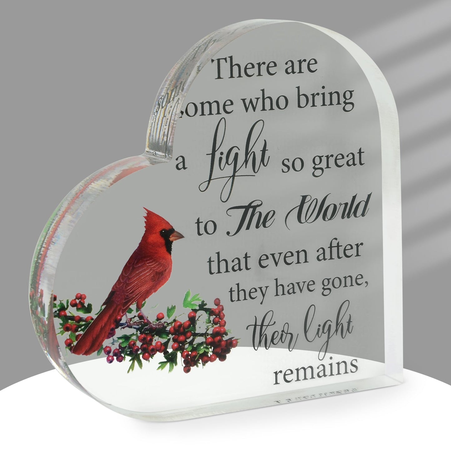 Acrylic Memorial Heart - Bring The Light