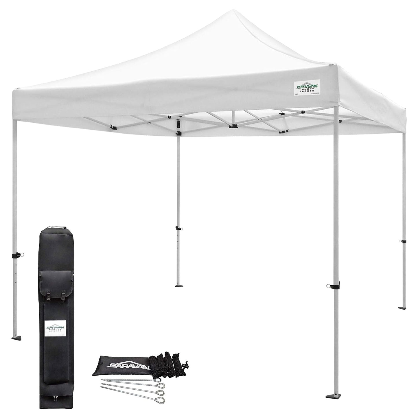 Caravan Canopy TitanShade 10 x 10 Steel Frame Portable Instant Canopy Kit, White