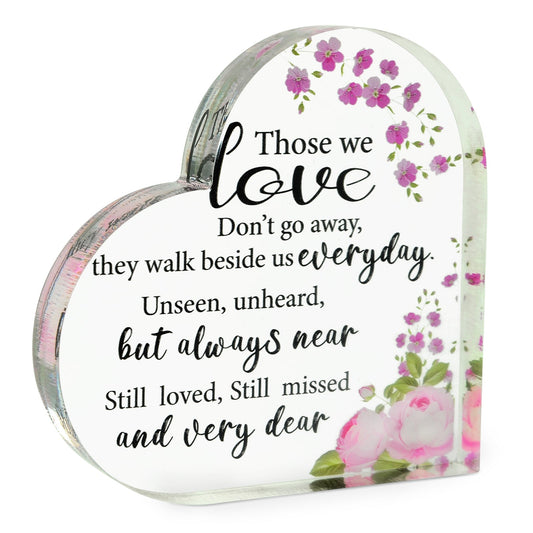 Acrylic Memorial Heart - Those We Love