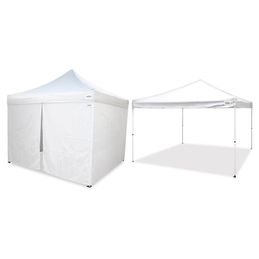 Caravan Canopy Pro 2 12 x 12 Foot Straight Leg Instant Canopy & Sidewalls, White