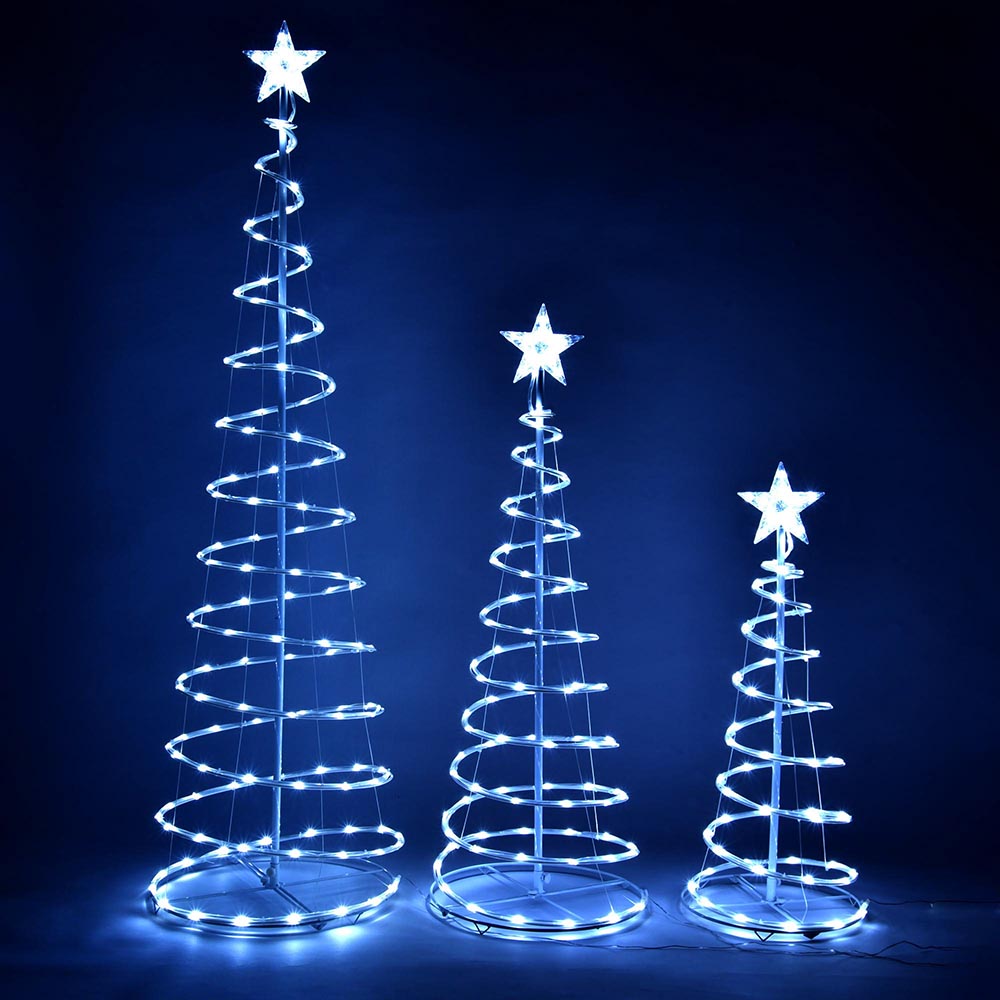 DIY Spiral Christmas Tree Set USB Powered-6ft 4ft 3ft included