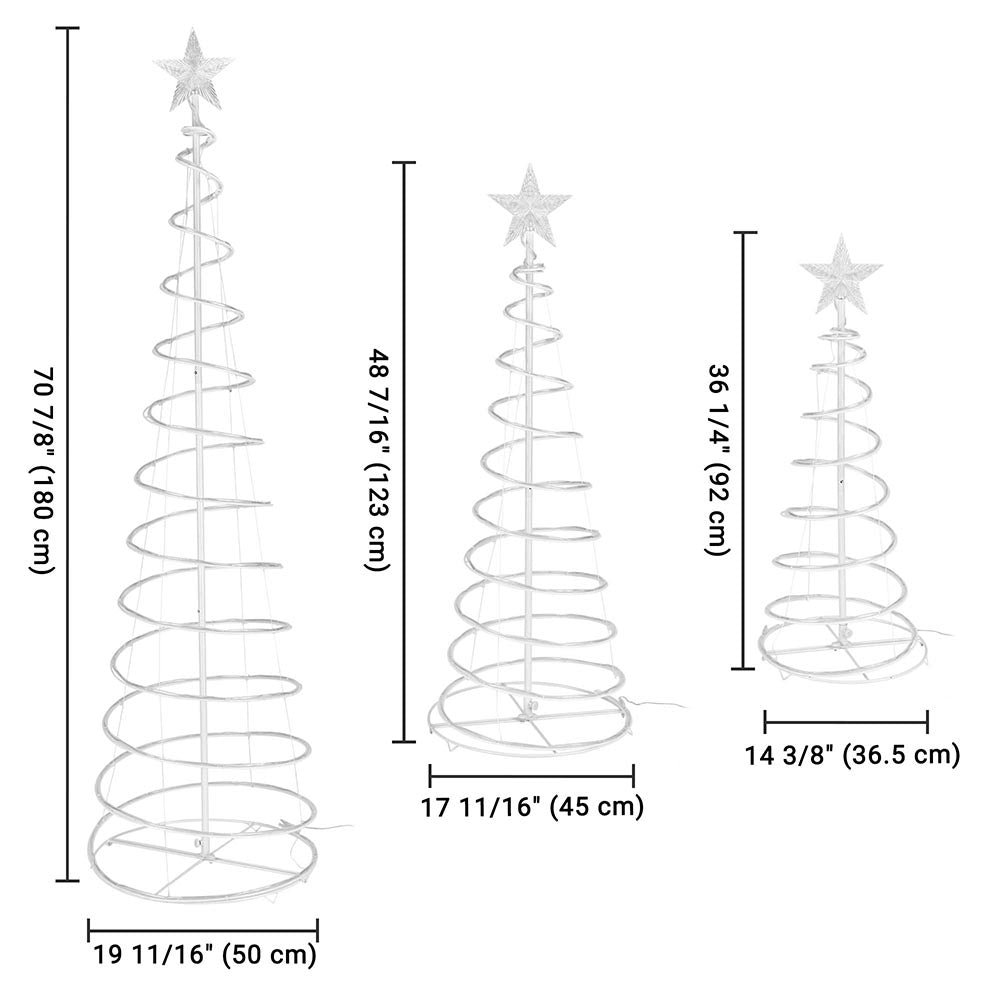 DIY Spiral Christmas Tree Set USB Powered-6ft 4ft 3ft included