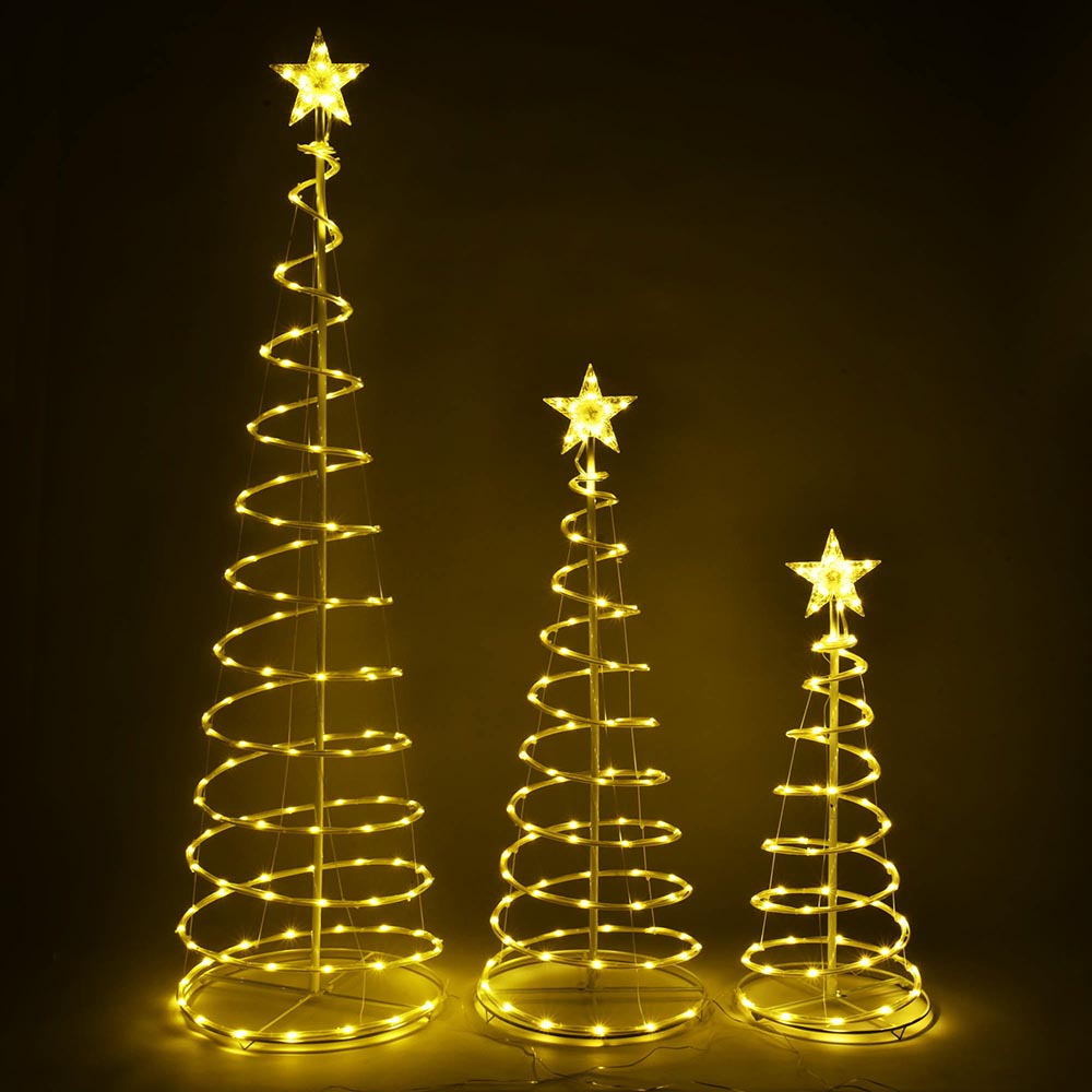 DIY Spiral Christmas Tree Set USB Powered-6ft 4ft 3ft included