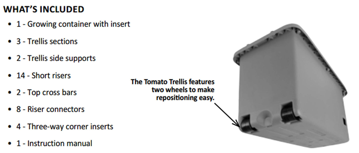 Hydrofarm 10 Gal Tomato Trellis Self Watering Grow System on Wheels (3 Pack)