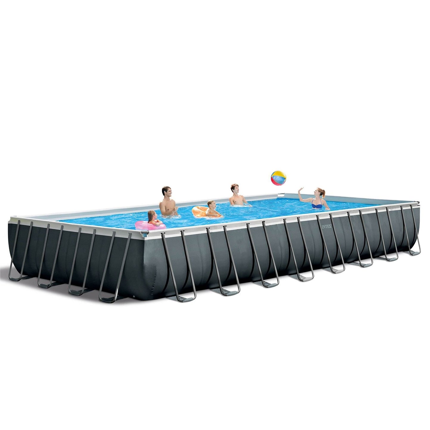 INTEX 32ft x 16ft x 52in Ultra XTR Rectangular Pool , Floats (2 Pack), & Cooler