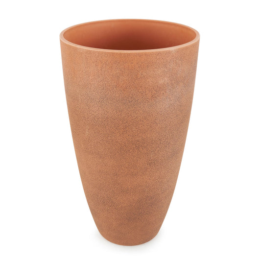 Algreen Acerra Weather Resistant Recycled Composite Vase Planter, Rust (OpenBox)