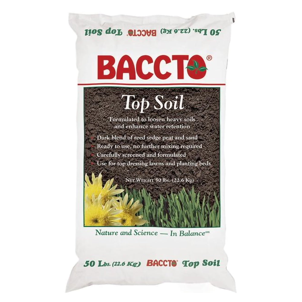 Michigan Peat 1550P Baccto Top Soil with Reed Sedge, & Sand, 50 Pounds (2 Pack)