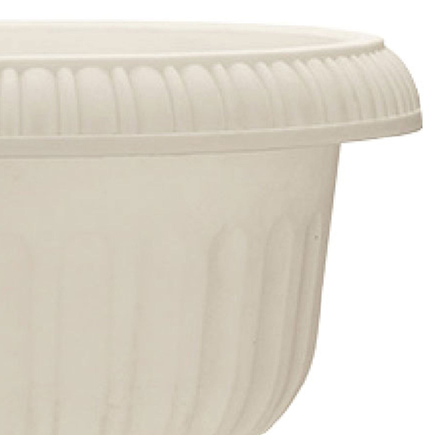 Southern Patio Dynamic Outdoor 18" Resin Grecian Urn Planter Pot, White (2 Pack)