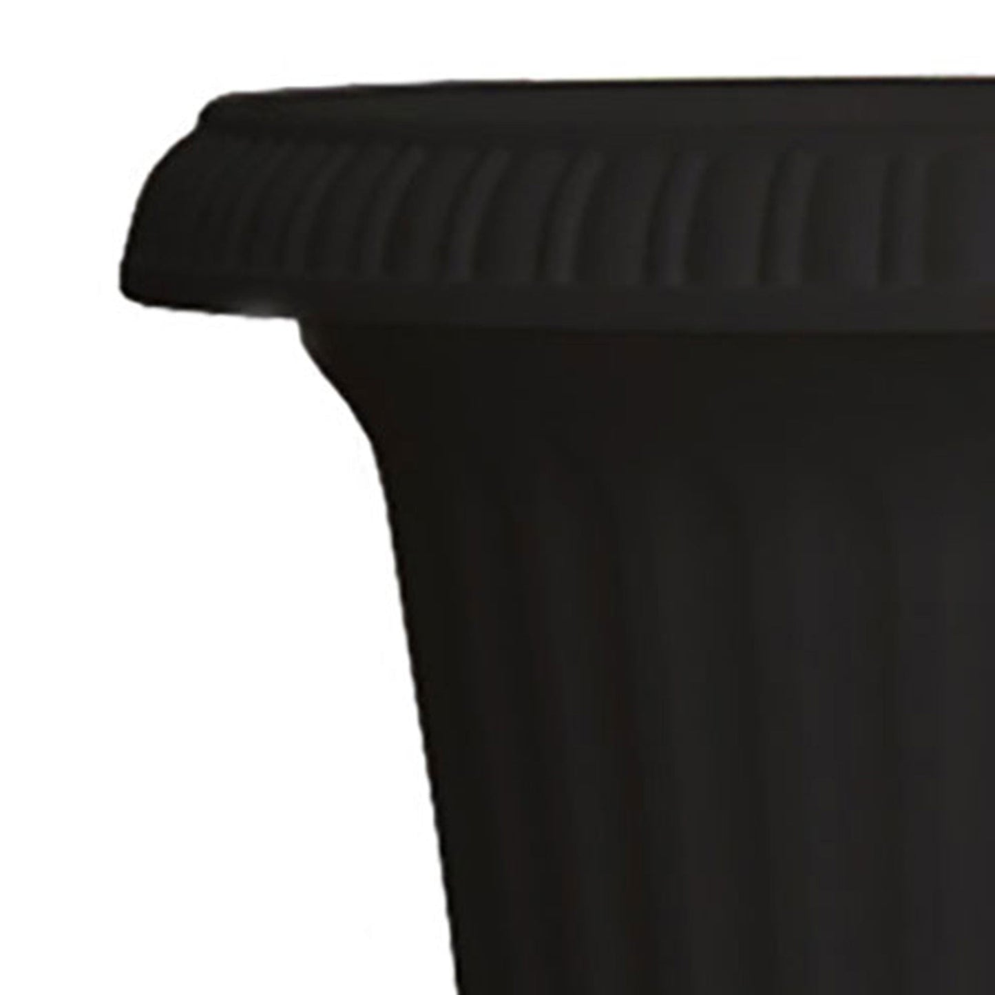 Southern Patio 14 Inch Lightweight Outdoor Utopian Urn Planter, Black (2 Pack)