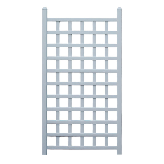 Dura-Trel Country Garden 35 x 66 Inch Vinyl Outdoor Garden Patio Trellis, White