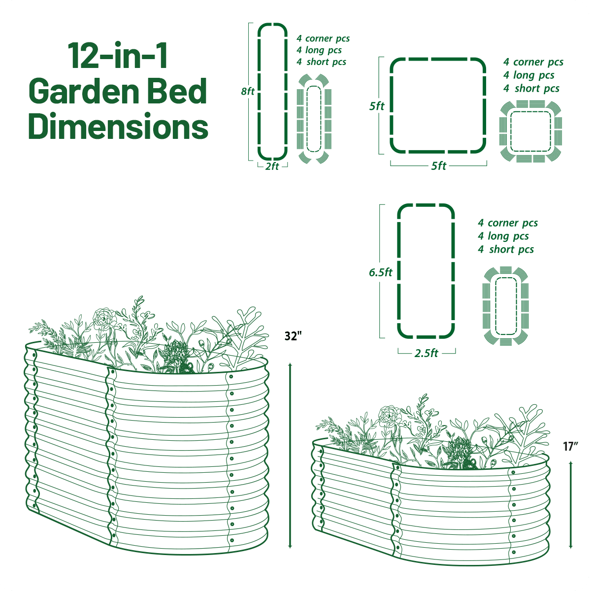 Olle Galvanized Raised Garden Bed