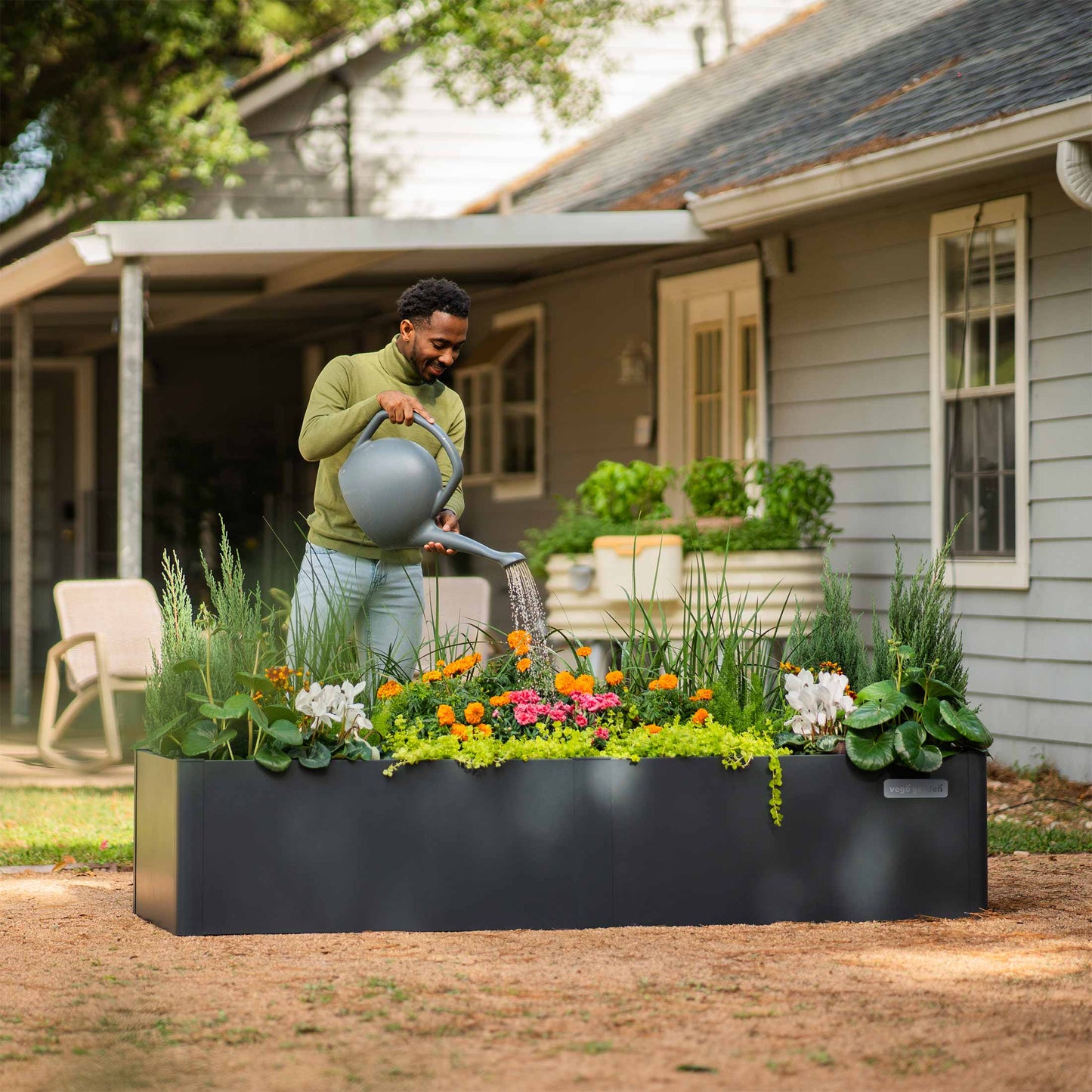 17" Tall Modern 27" x 83" Metal Raised Garden Bed