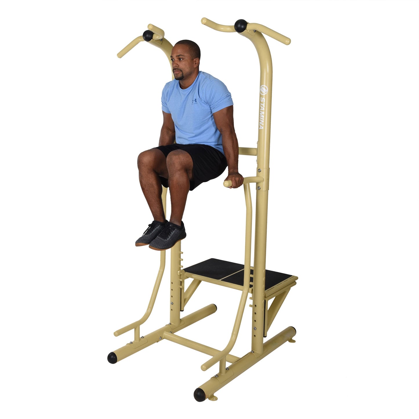 Stamina 65-1485 Weatherproof Steel Outdoor Fitness Power Tower Pro Station, Gold