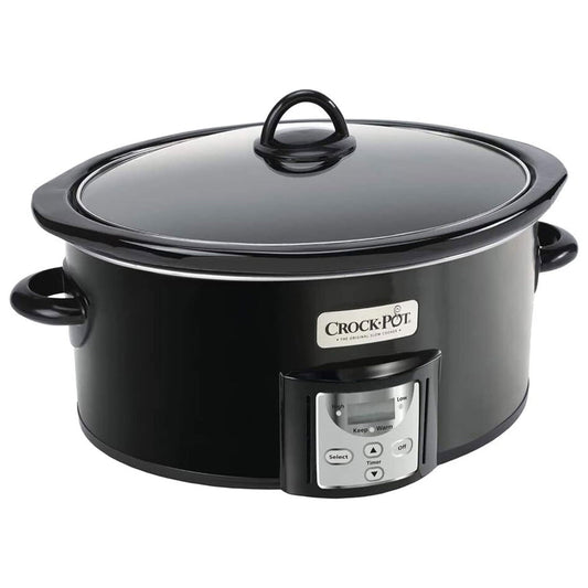 Crock-Pot 4 Quart Digital Count Down Food Slow Cooker Kitchen Appliance, Black