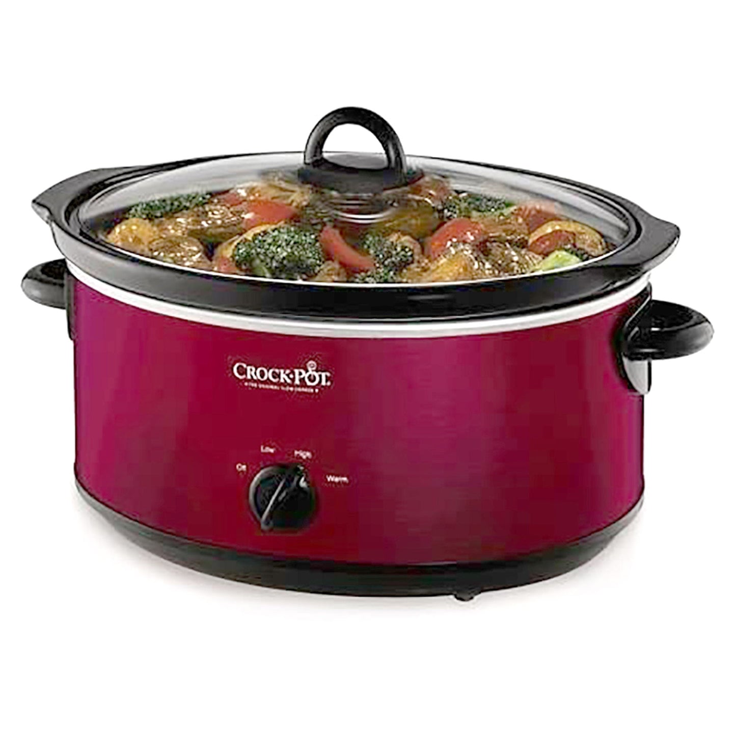 Crock-Pot 7 Quart Capacity Food Slow Cooker Home Cooking Kitchen Appliance, Red