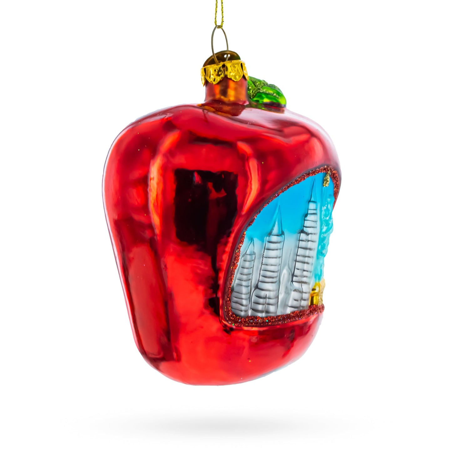 Big Apple Tribute: New York City Glass Christmas Ornament