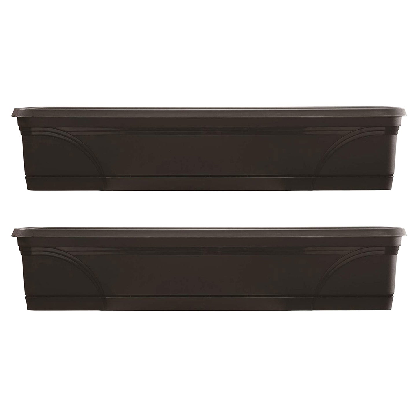 Southern Patio 36 Inch Medallion Hanging Windowsill Garden Box Planter (2 Pack)