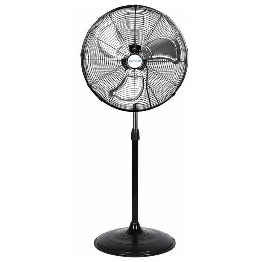 20" High Velocity Pedestal Fan, 5200 CFM 3-Speed Industrial Oscillating Stand Fan with Aluminum Blades, Heavy Duty Standing Shop Fan