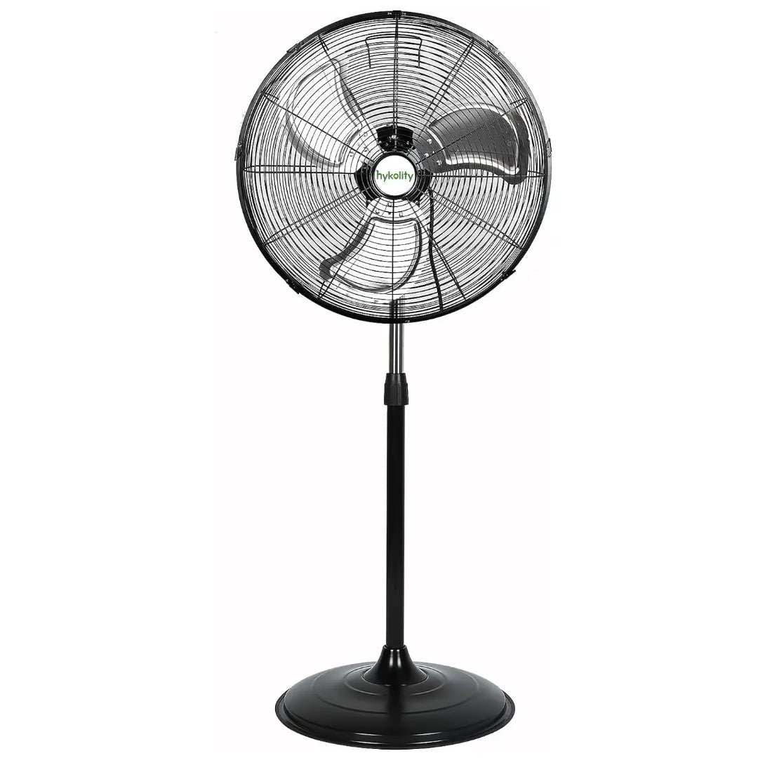 20" High Velocity Pedestal Fan, 5200 CFM 3-Speed Industrial Oscillating Stand Fan with Aluminum Blades, Heavy Duty Standing Shop Fan