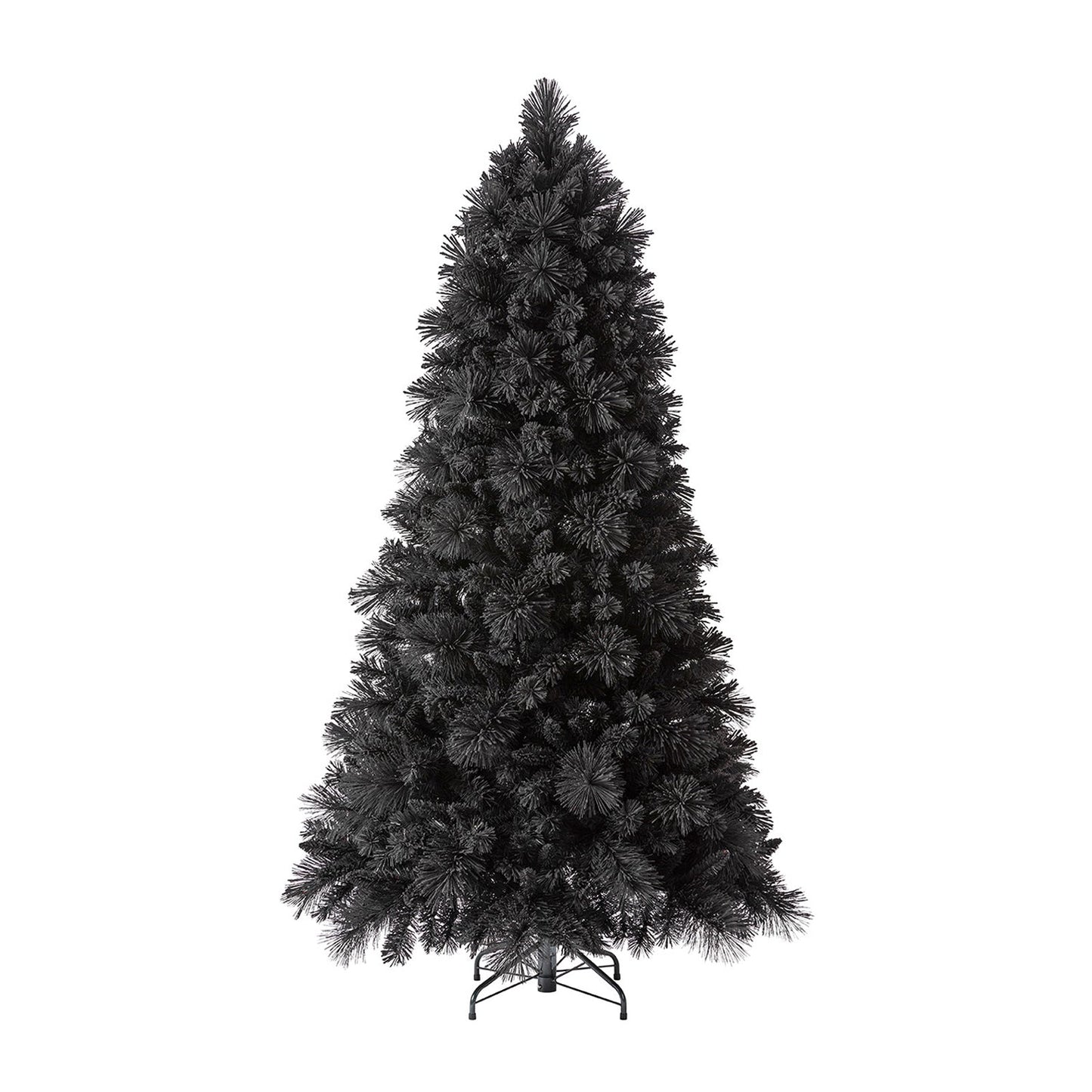 Home Heritage Snowdrift 6.5 Ft Pre-Lit Artificial Christmas Holiday Tree, Black