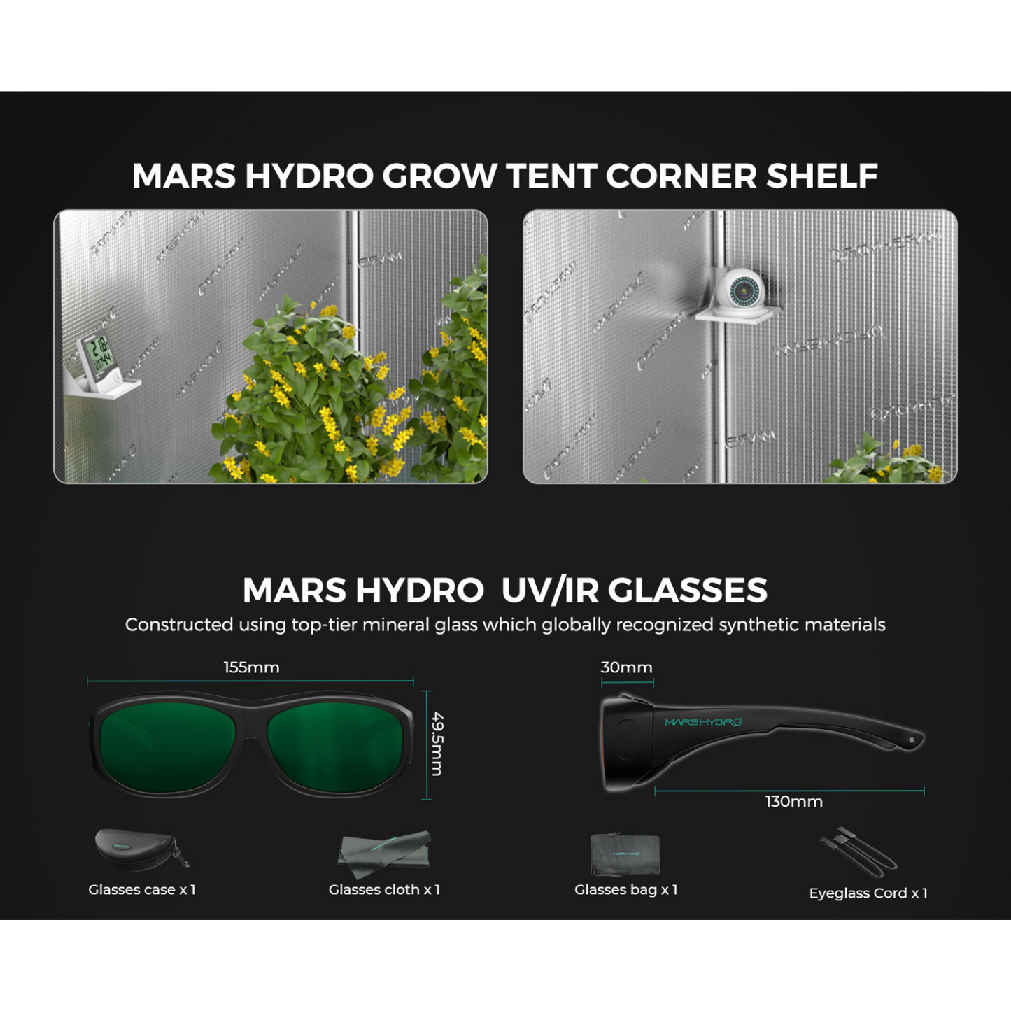 Mars Hydro TS 1000 LED Grow Light + 2.3' x 2.3' Grow Tent + Inline Fan Combo with Speed Controller