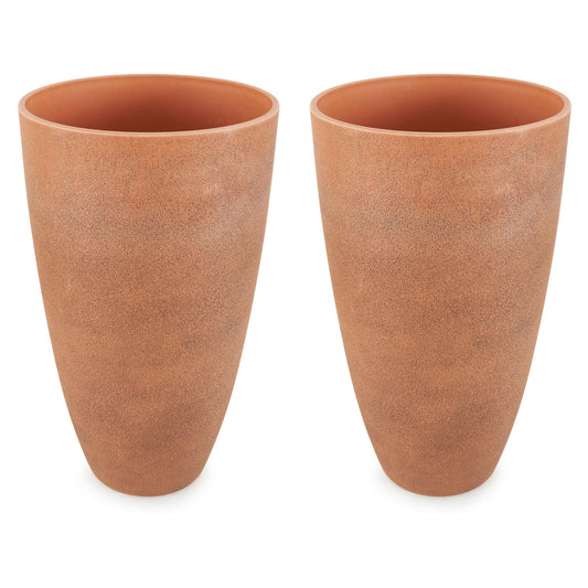 Algreen 43729 Acerra Weatherproof Recycled Composite Vase Planter Pot (2 Pack)