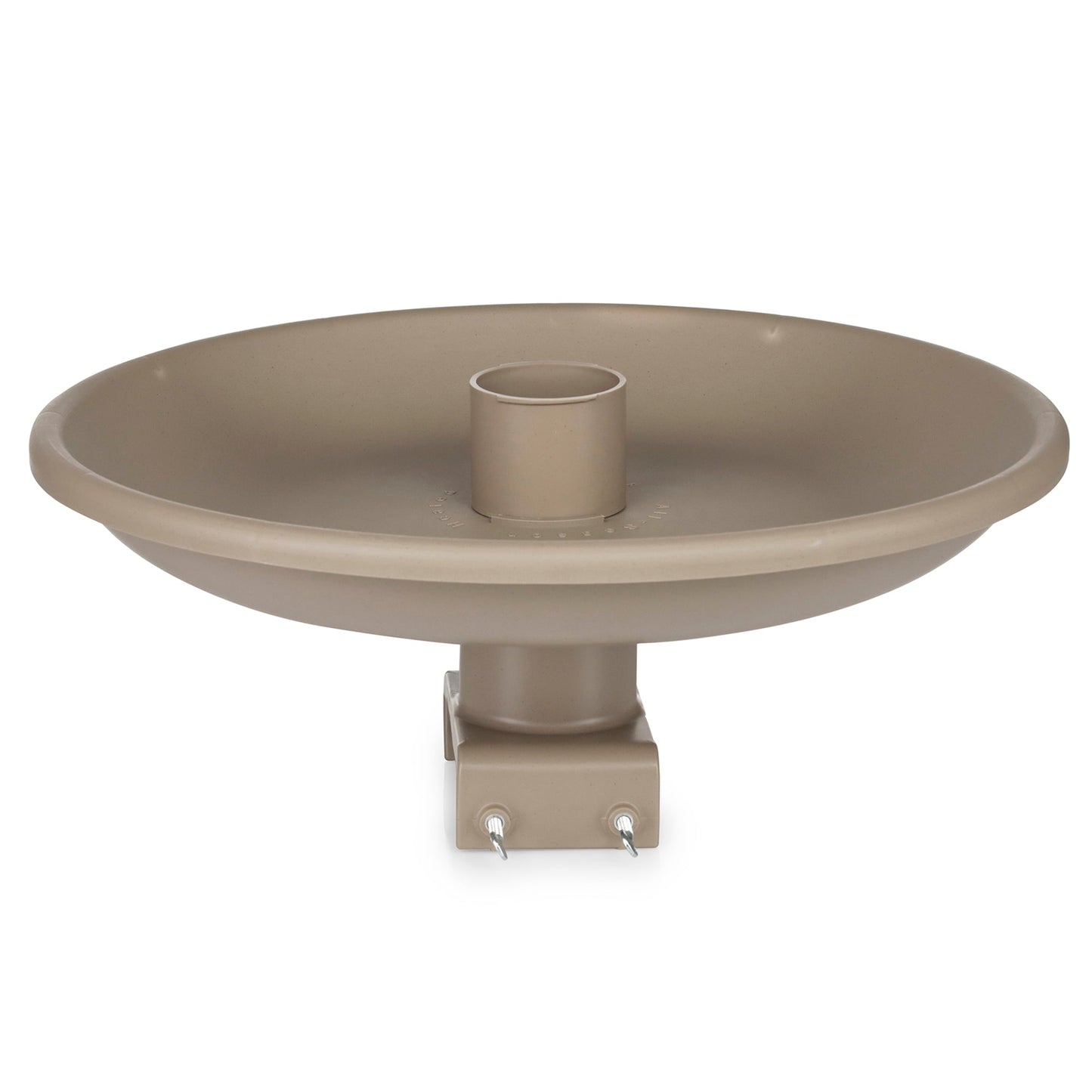 Farm Innovators 150W Outdoor Plastic Heated Birdbath w/Deck Mount & Perch, Tan