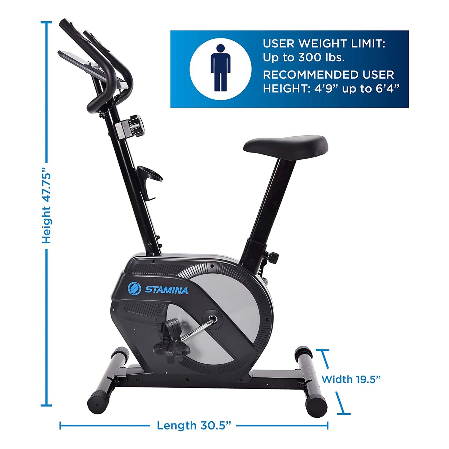 Stamina Products 15-1308 Upright Exercise Bike w/ 8 Level Magnetic Resistance