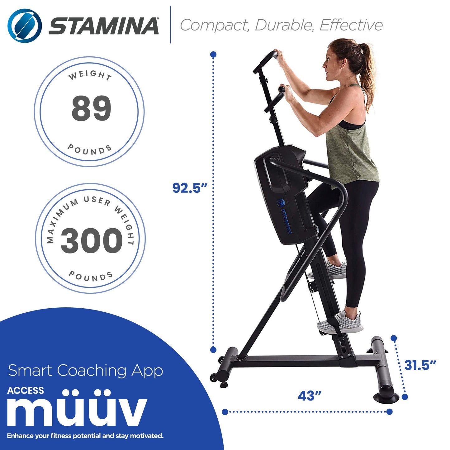 Stamina Products 55-2125 Cardio Climber Home Workout Fitness Exercise Machine