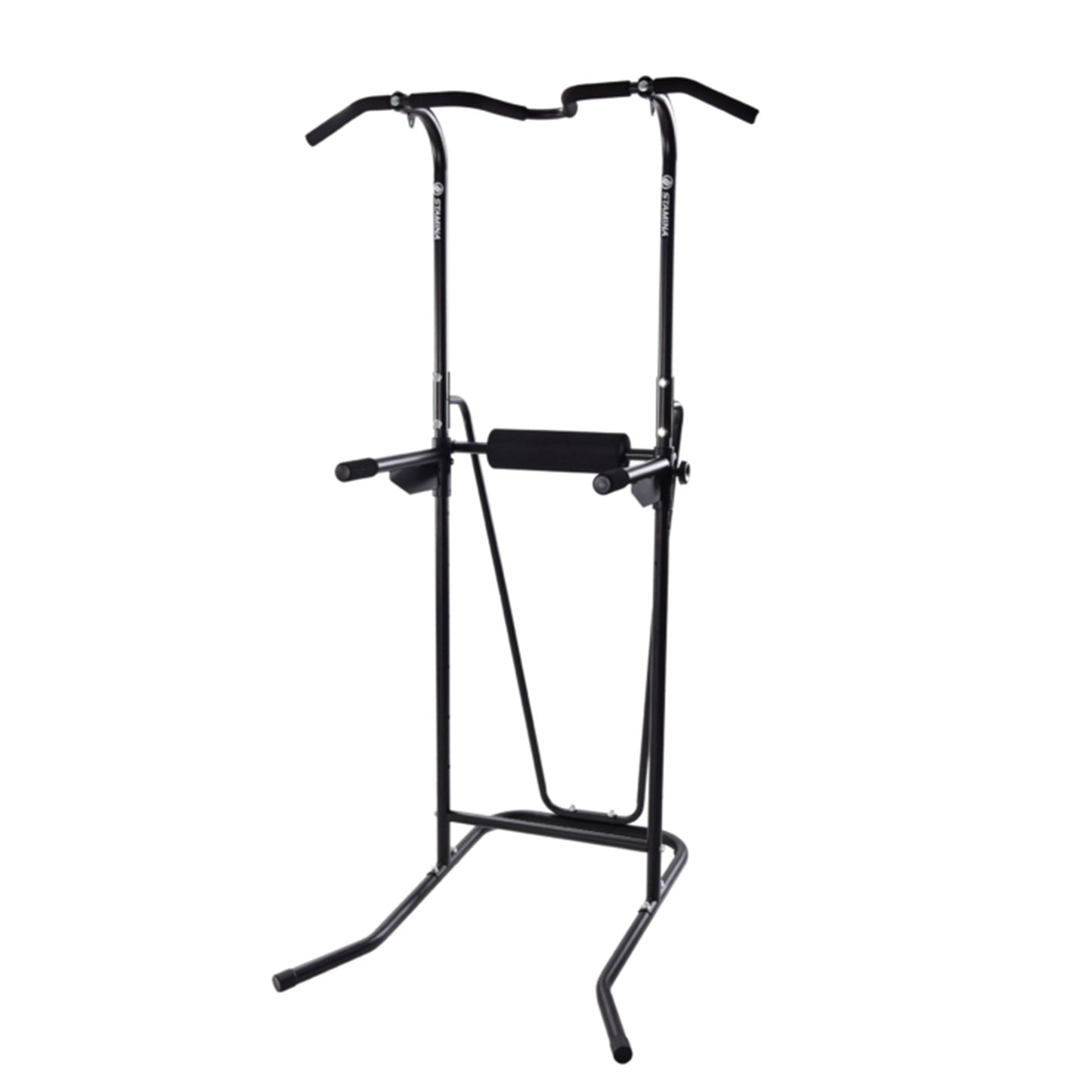 Stamina Products 1698 Freestanding Adjustable Full Body Steel Power Tower, Black