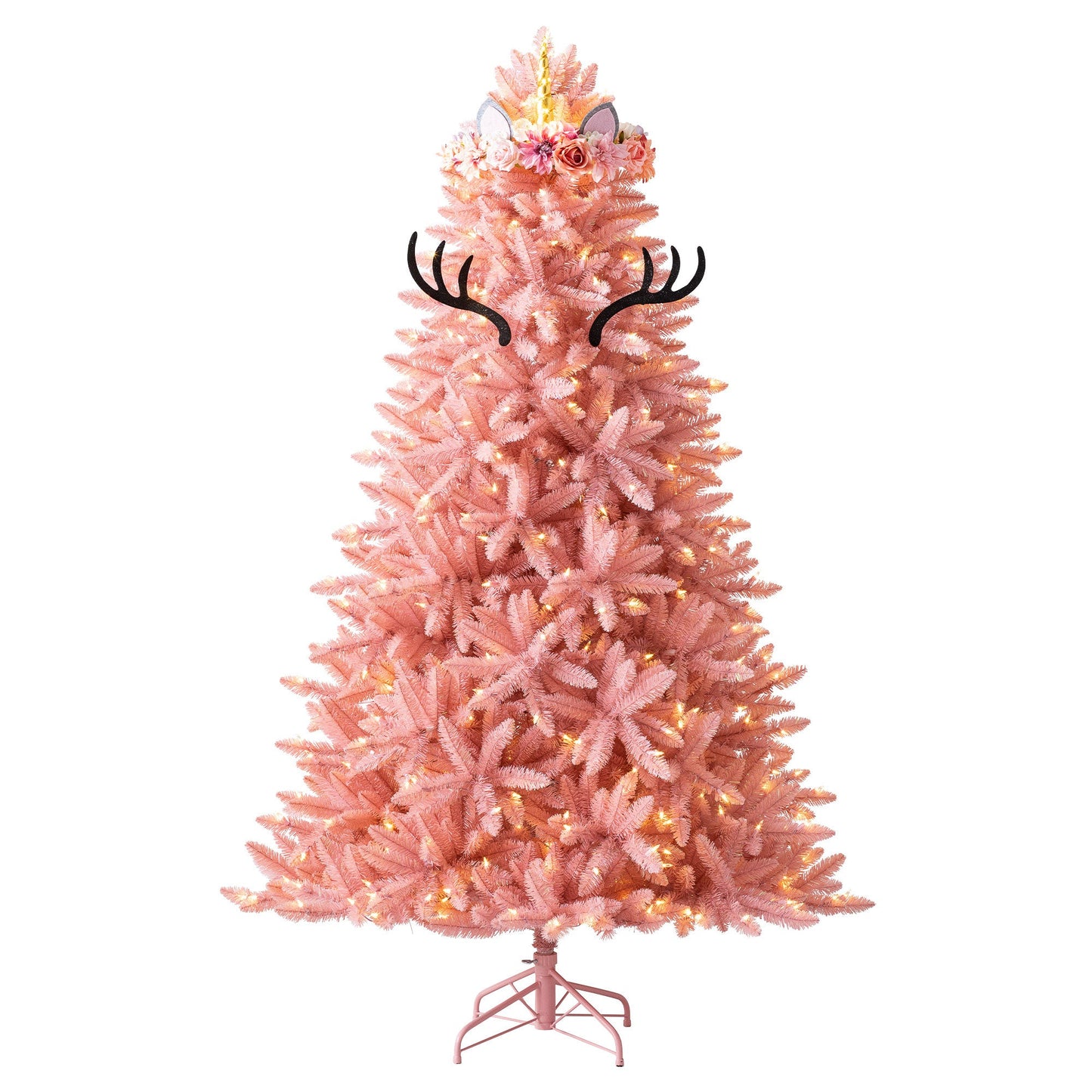 Treetopia Luxe La Vie En Rose 6 Foot Artificial Full Prelit Christmas Tree