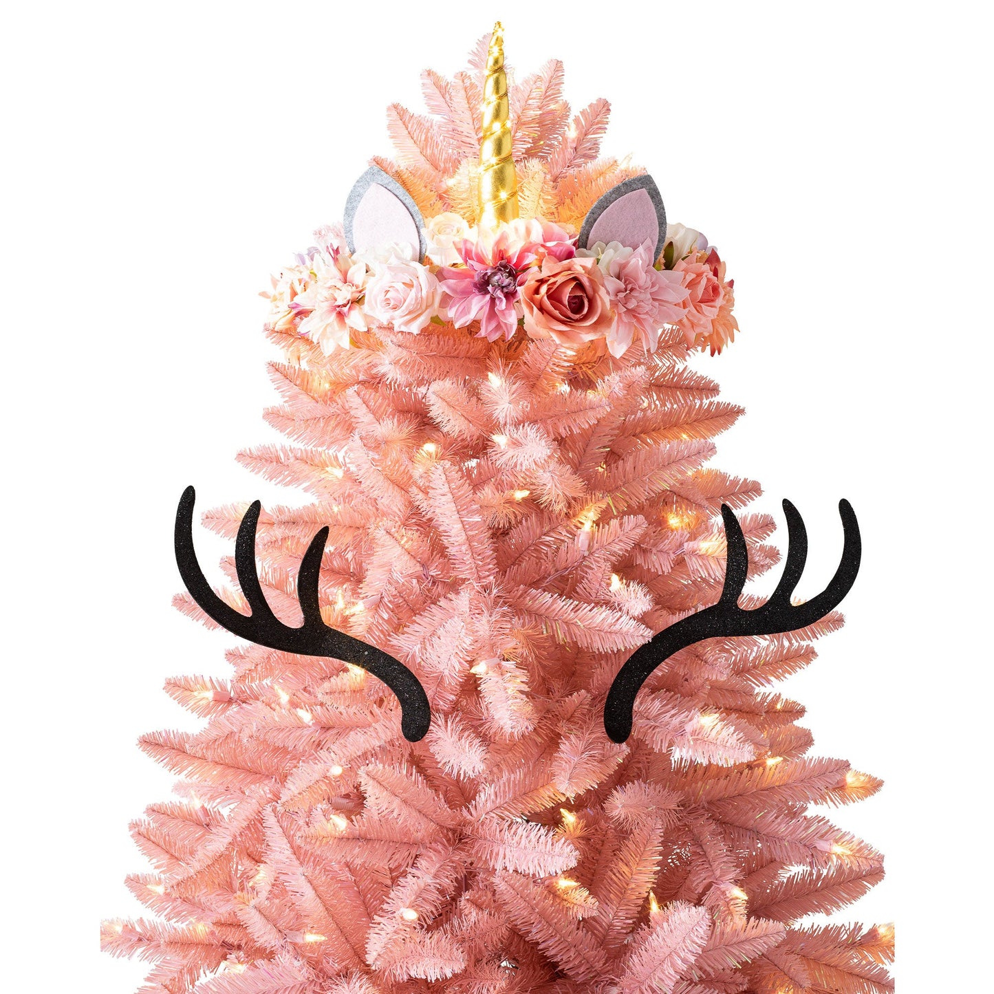 Treetopia Luxe La Vie En Rose 6 Foot Artificial Full Prelit Christmas Tree