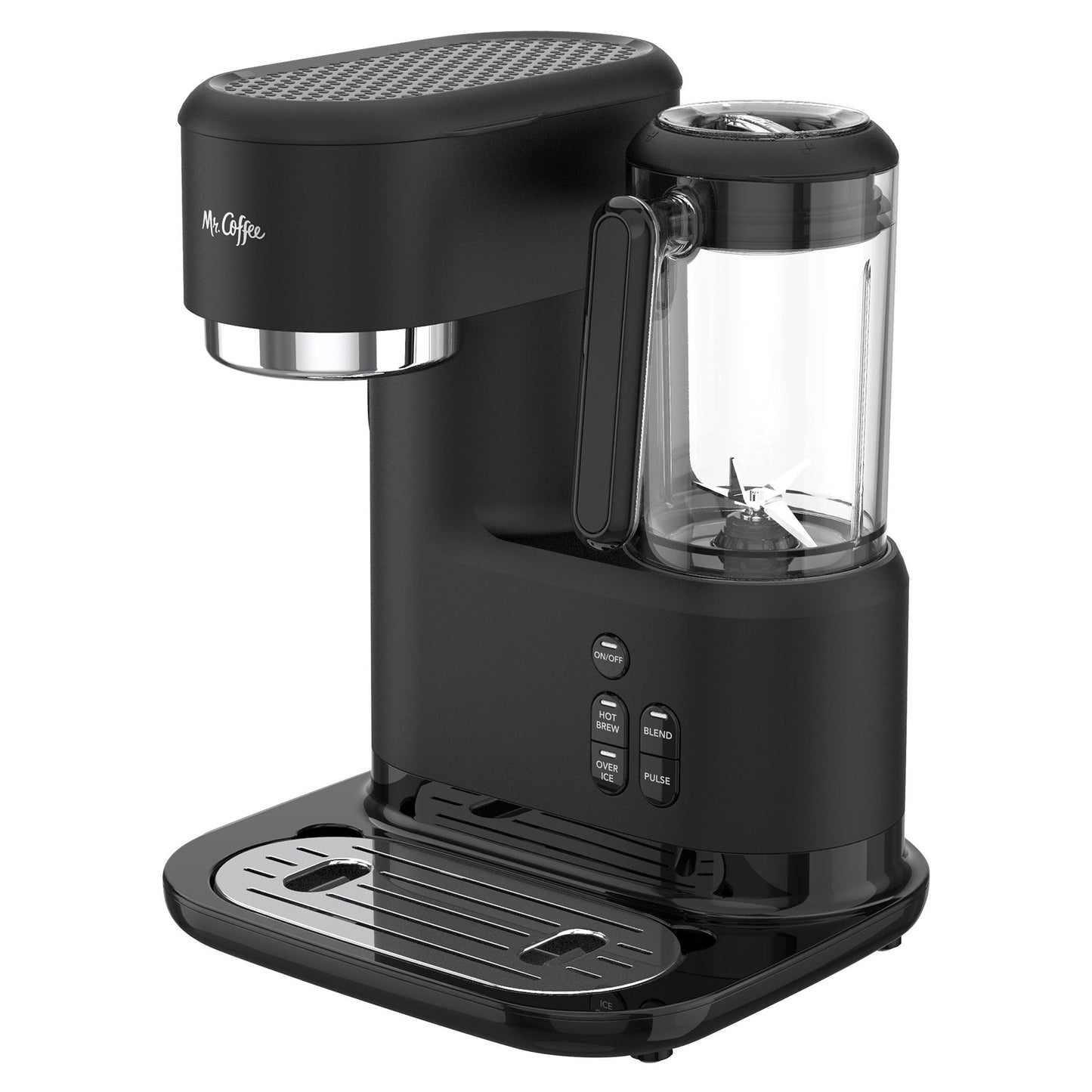 Mr. Coffee Single-Serve Iced and Hot Coffee Maker and Blender with 2 Tumblers