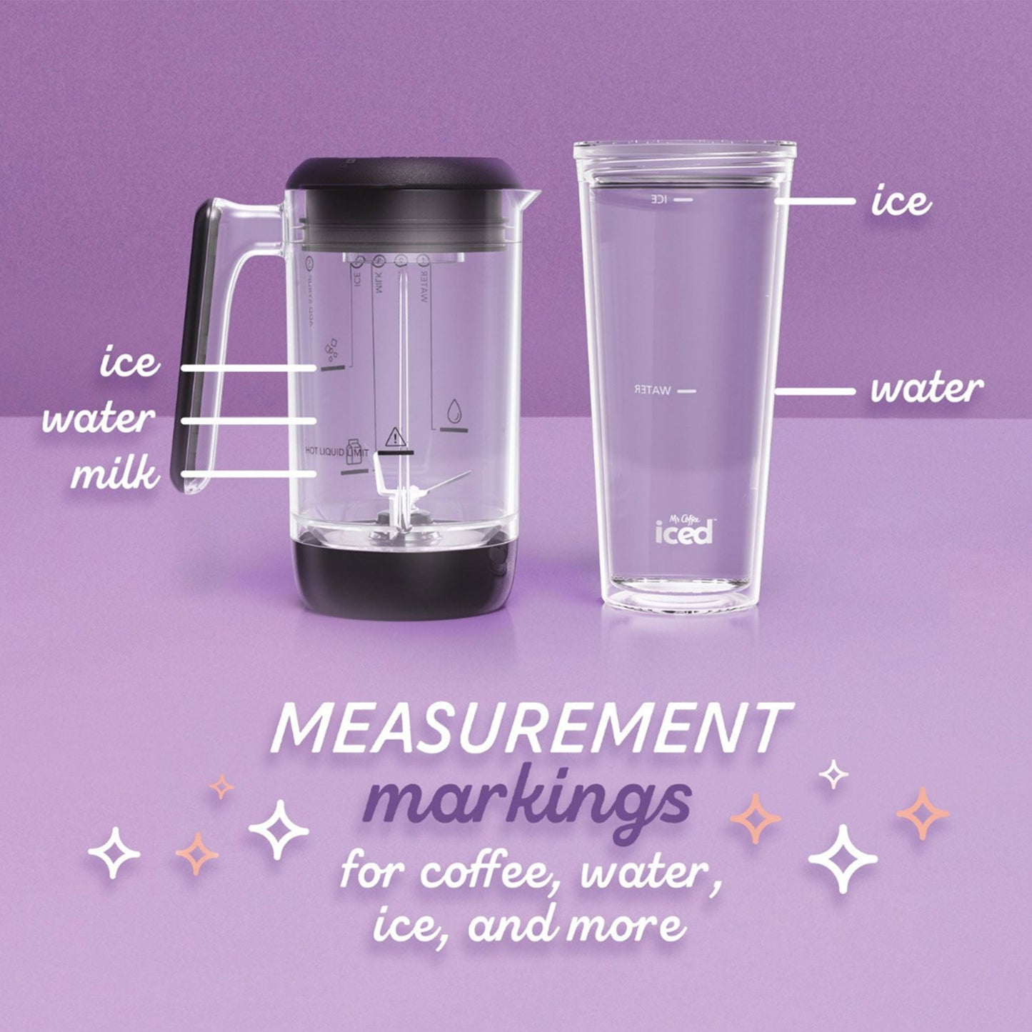 Mr. Coffee Single-Serve Iced and Hot Coffee Maker and Blender with 2 Tumblers