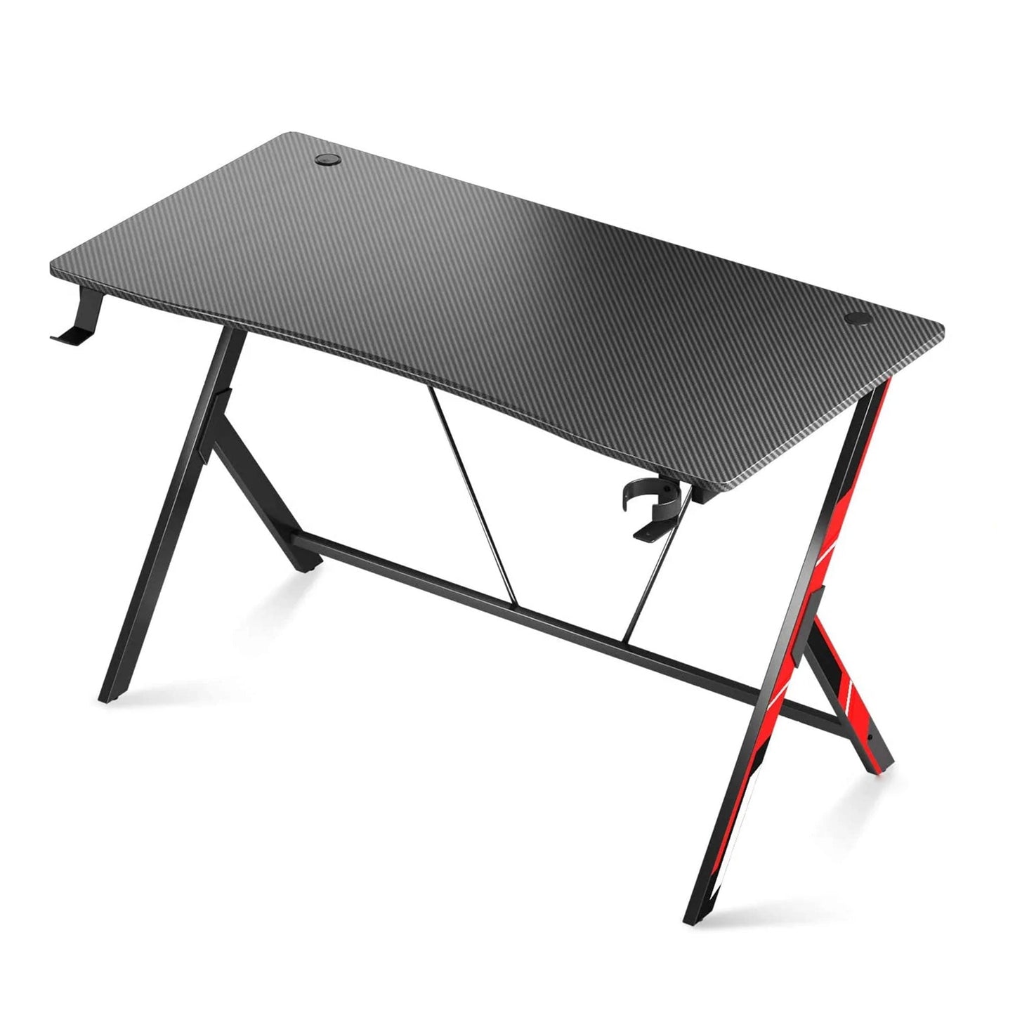 MOTPK 47 Inch Wide Space Saving Carbon Fiber Computer PC Gaming Desk, Black