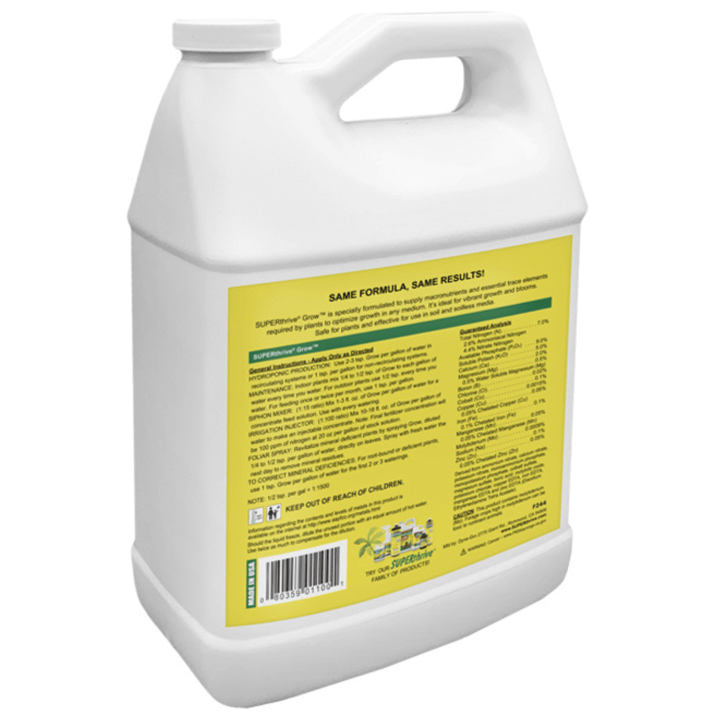 Dyna-Gro SUPERthrive Grow - 1 Gallon