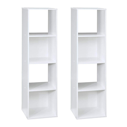 Closetmaid Home Stackable 4-Cube Cubeicals Organizer Storage, White (2 Pack)