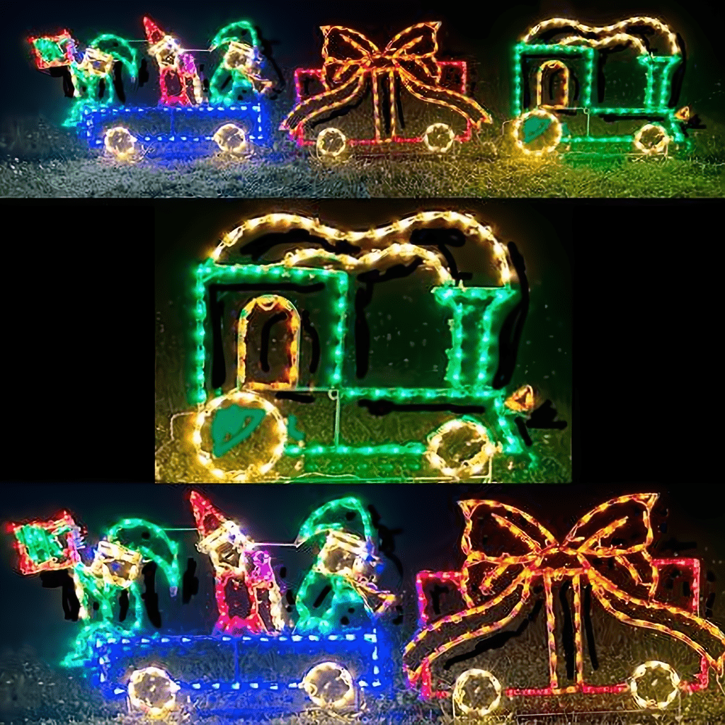 3 Piece Christmas Package Train