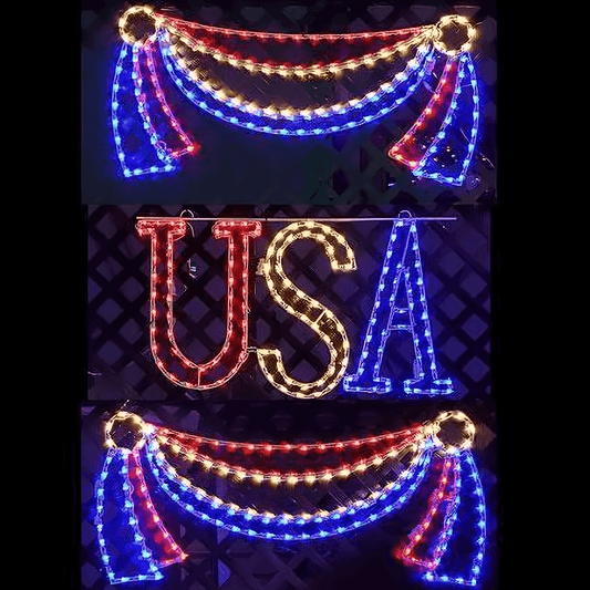 3 Piece U.S.A. with Banners