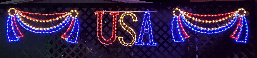 3 Piece U.S.A. with Banners