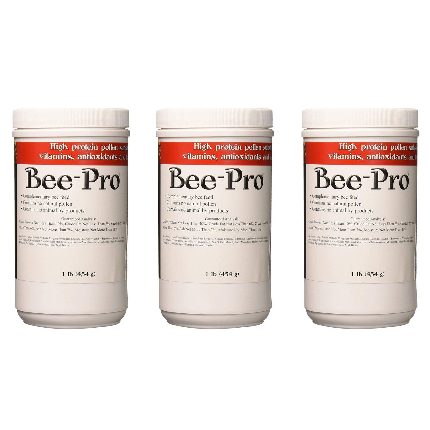 Allied Precision Industries Pollen Substitute Powder for Bees, 1 Pound (3 Pack)