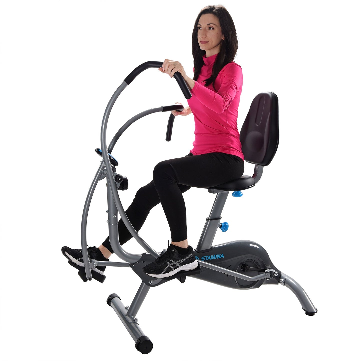 Stamina Easy Step Smart Recumbent Stepper Exercise Machine with Arm Exerciser