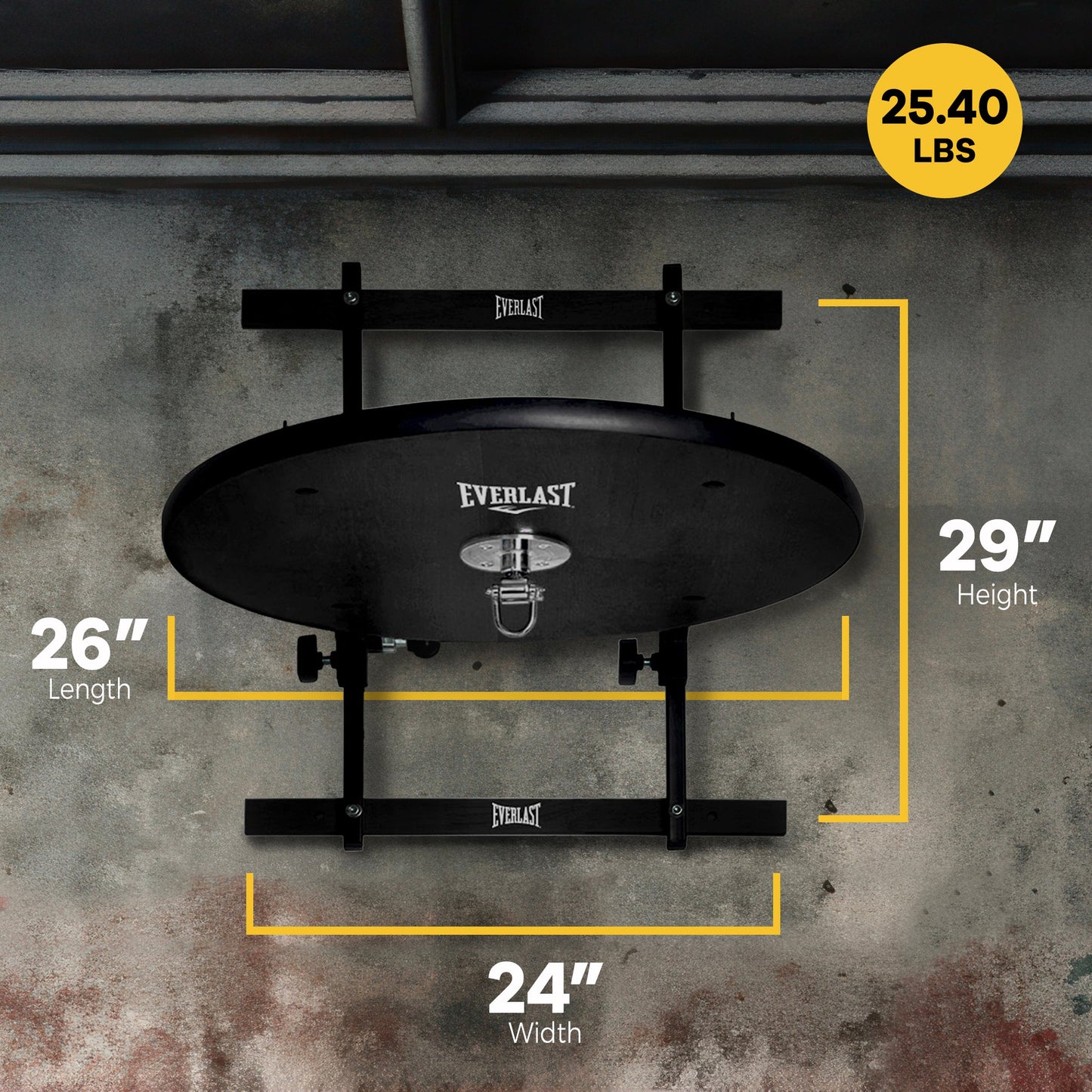 Everlast Adjustable Wooden Swiveling Speed Bag Platform with Full Rubber Edge